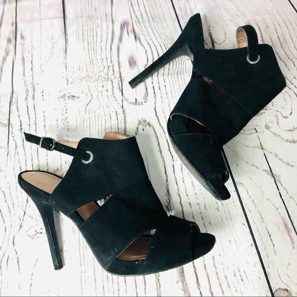 BCBGeneration Jazzmina Black Party Cut Out Heels Shoes 8